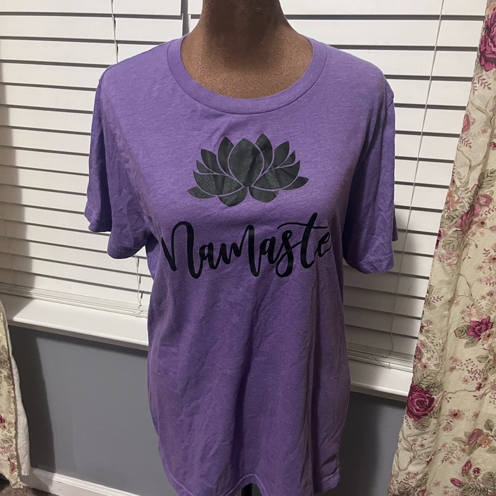 Bella Canvas Purple Namaste Short Sleeve Tee